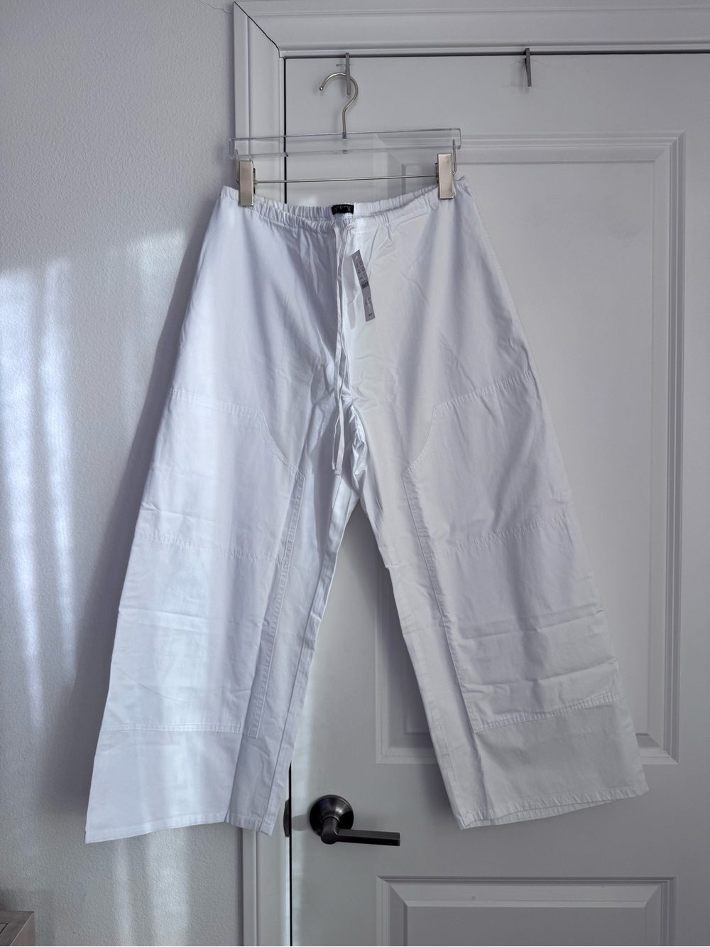 NWT J Crew Luna Pants In Cotton Poplin White Size S